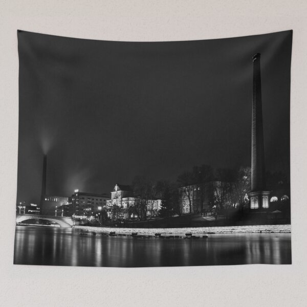Item preview, Tammerkoski night 2021 bw designed and sold by Jouko Lehto Photography.
