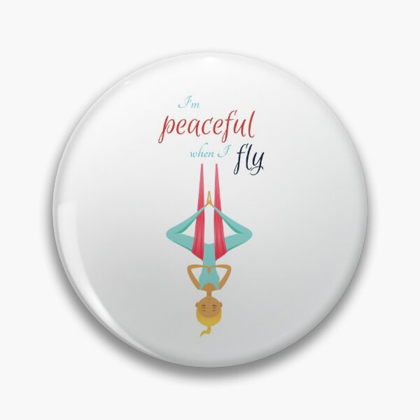 Item preview, I'm peaceful when I fly, Antigravity Yoga print designed and sold by trendingatees.