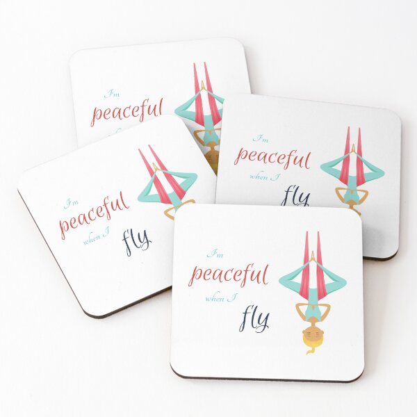 Item preview, I'm peaceful when I fly, Antigravity Yoga print designed and sold by trendingatees.