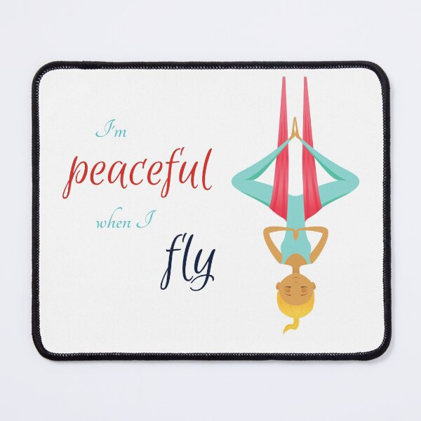 Item preview, I'm peaceful when I fly, Antigravity Yoga print designed and sold by trendingatees.