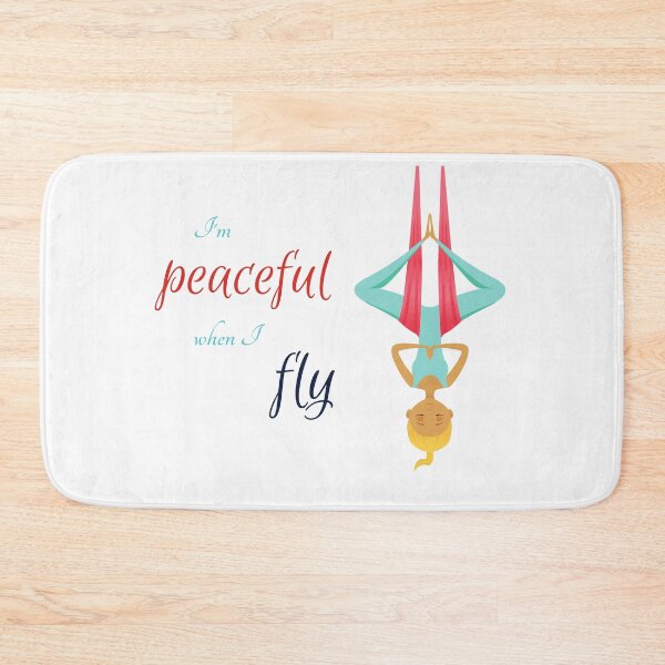 Item preview, I'm peaceful when I fly, Antigravity Yoga print designed and sold by trendingatees.
