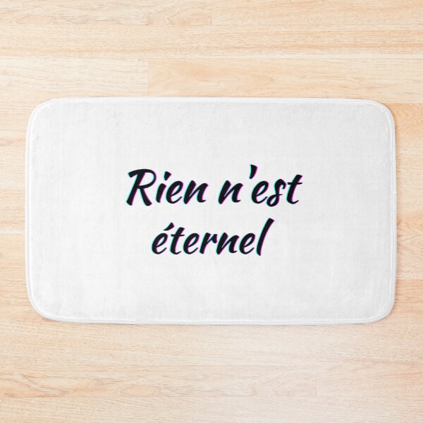 Item preview, Nothing lasts forever - popular french quotes lovers theme gifts (black) designed and sold by RebelliousRosee.