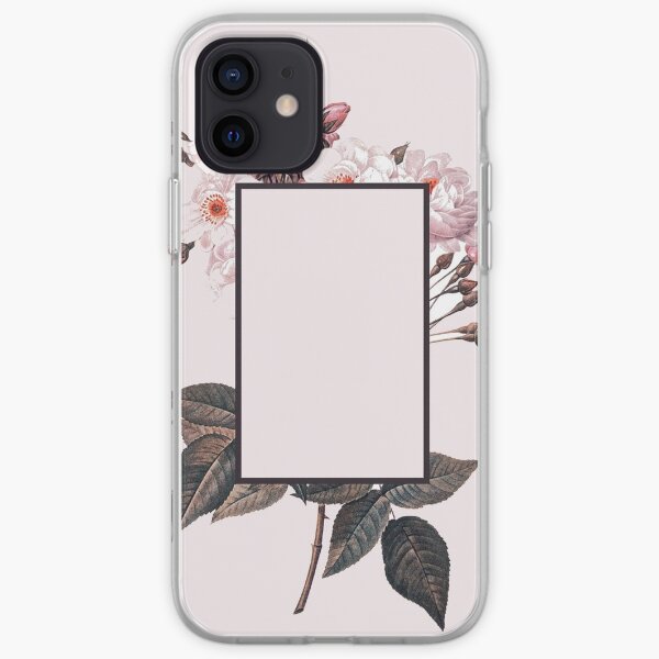 Pink Rectangle Flowers iPhone Soft Case