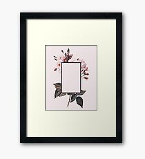 Pink Rectangle Flowers Framed Print