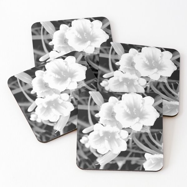 Item preview, Lilies Blooming Flowers Black and White designed and sold by JariHawk.