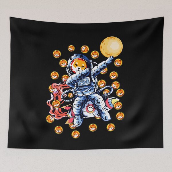 Item preview, Shiba Inu to the moon graphic meme designed and sold by Infdesigner.