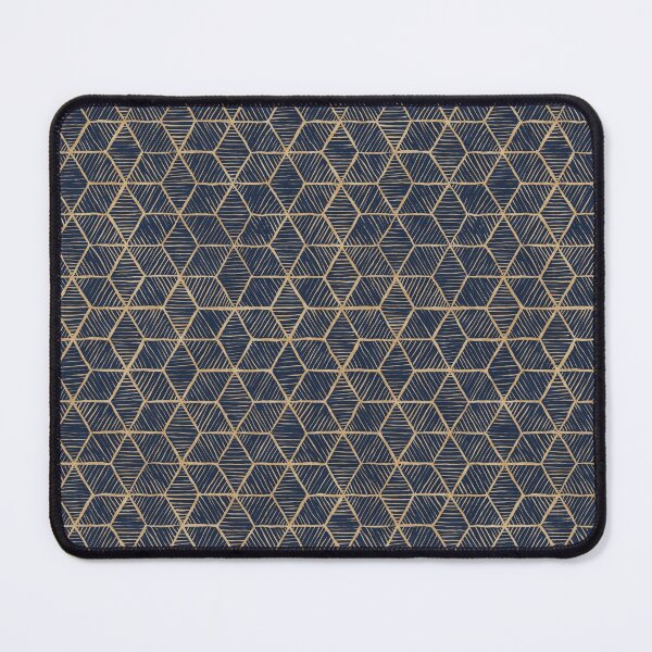Item preview, Diamond & Hexagon Hand Drawn Pattern - Dark Blue designed and sold by Jana Šlesaríková.