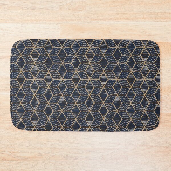 Item preview, Diamond & Hexagon Hand Drawn Pattern - Dark Blue designed and sold by Jana Šlesaríková.