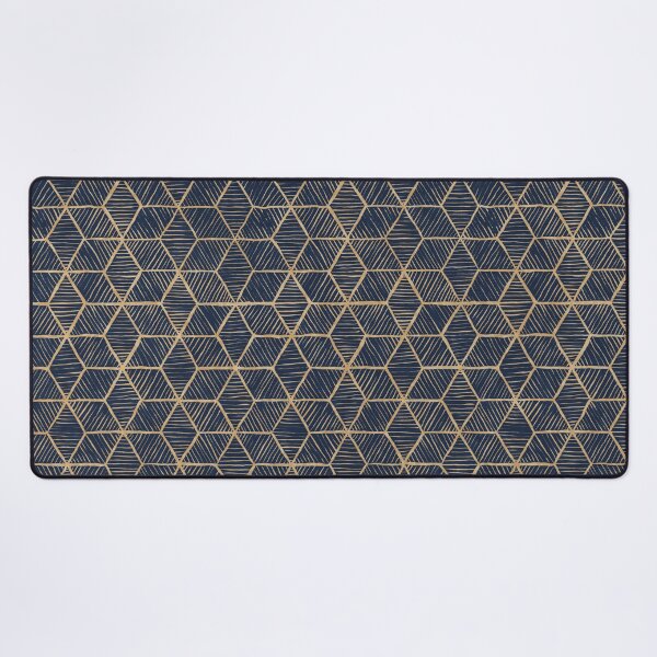 Item preview, Diamond & Hexagon Hand Drawn Pattern - Dark Blue designed and sold by Jana Šlesaríková.