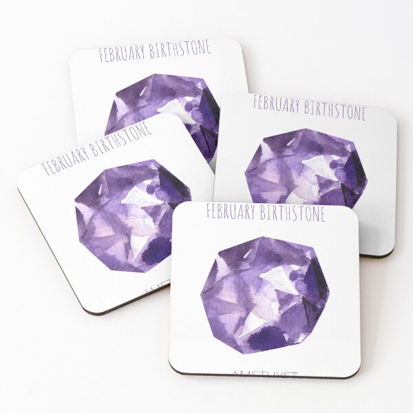 Item preview, February Amethyst Birthstone design designed and sold by RockSolidZA.