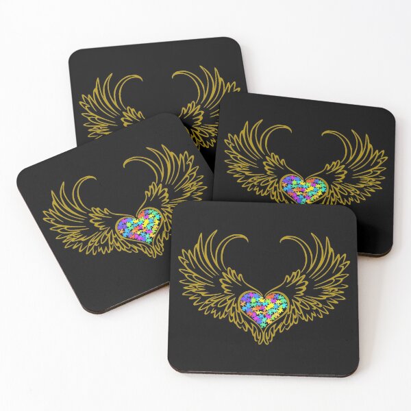 Item preview, Autism Puzzled Heart Angel Wings #7 designed and sold by Hypnotees.