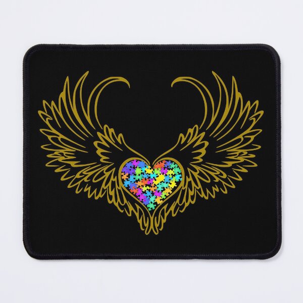 Item preview, Autism Puzzled Heart Angel Wings #7 designed and sold by Hypnotees.