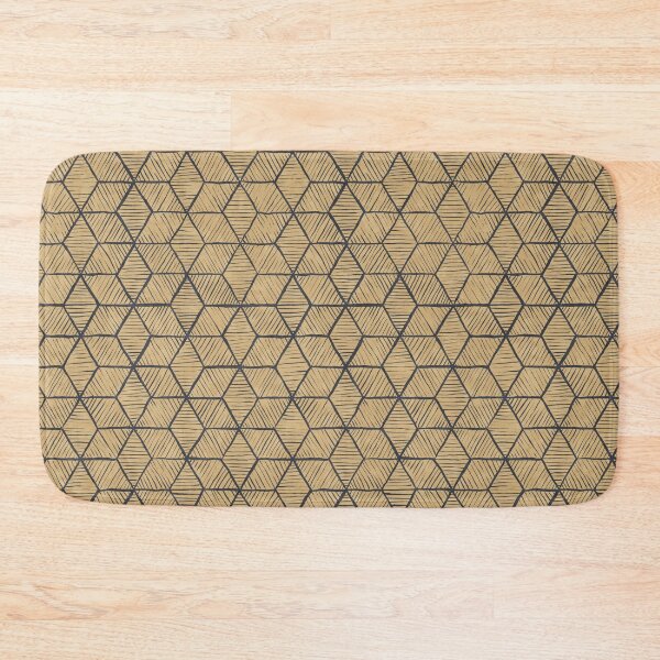 Item preview, Diamond & Hexagon Hand Drawn Pattern - Beige designed and sold by Jana Šlesaríková.