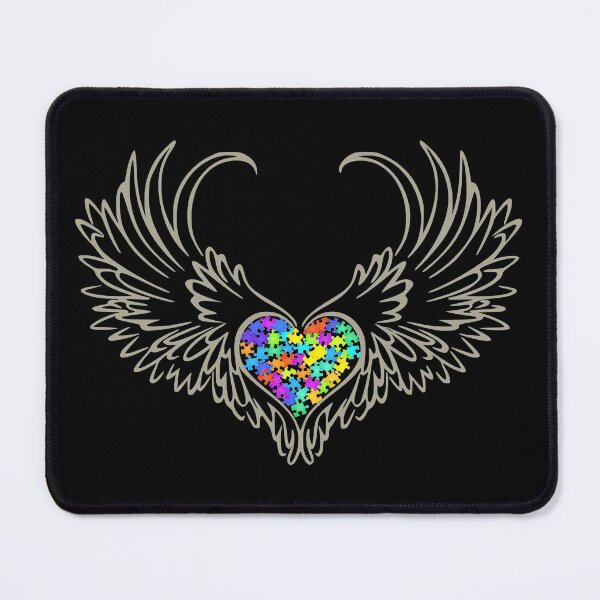 Item preview, Autism Puzzled Heart Angel Wings #8 designed and sold by Hypnotees.