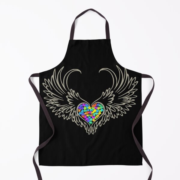 Item preview, Autism Puzzled Heart Angel Wings #8 designed and sold by Hypnotees.