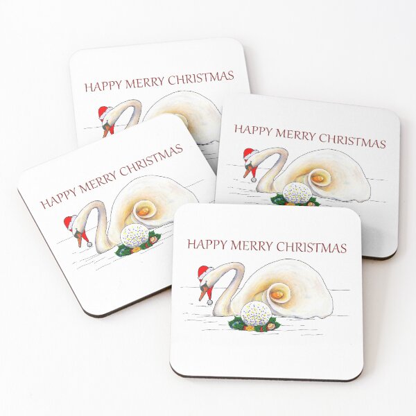 Item preview, happy merry christmas from swan designed and sold by MariaY25.