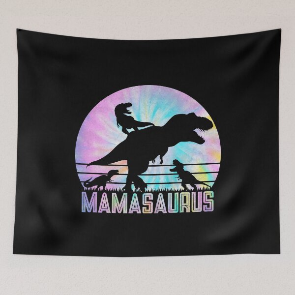 Item preview, Mamasaurus Rex Mom of 3 Tie Dye Mother designed and sold by mBshirts.