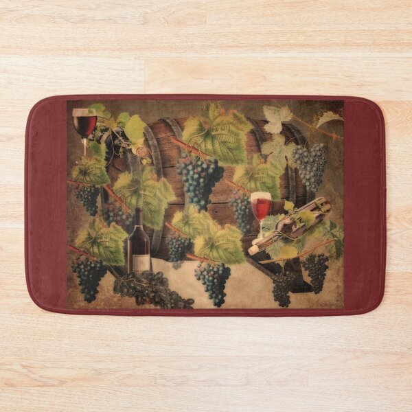 Item preview, Red Wine And Grapes With Wine Barrel designed and sold by James DeFazio.