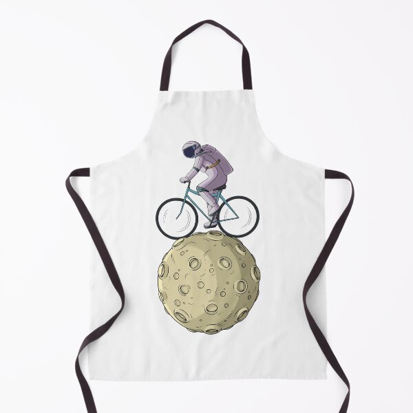 Item preview, Cartoon astronaut riding bicycle on the moon designed and sold by kanvasdesign.