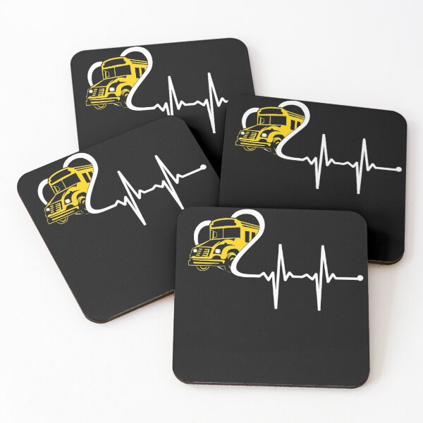 Item preview, School Bus Hearbeat Driver Driving Transport designed and sold by Space Art.