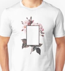 Floral Rectangle Logo Slim Fit T-Shirt