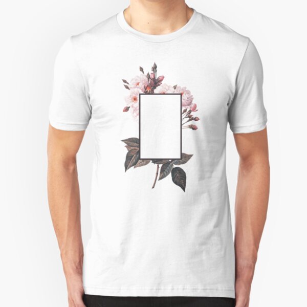 Floral Rectangle Logo Slim Fit T-Shirt