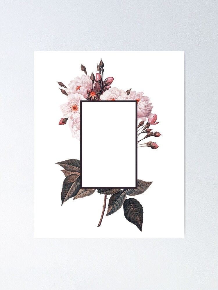Alternate view of Floral Rectangle Logo Poster