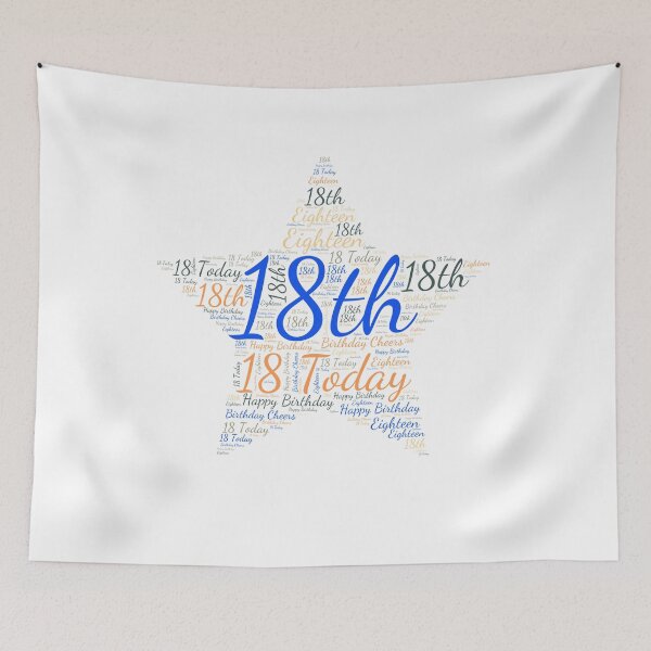 Item preview, Happy 18th Birthday Word Art Star designed and sold by fra02.
