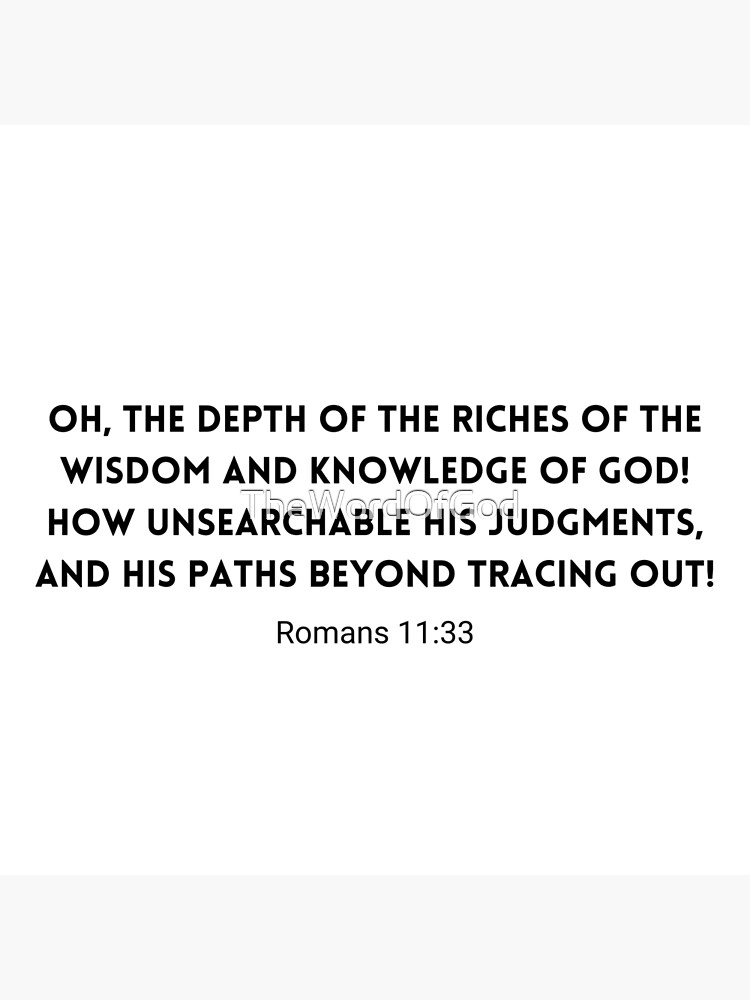 Romans 11 33 NIV Bible Verse Poster For Sale By TheWordOfGod Redbubble romans-11-33-niv-bible-verse-poster-for-sale-by-thewordofgod-redbubble