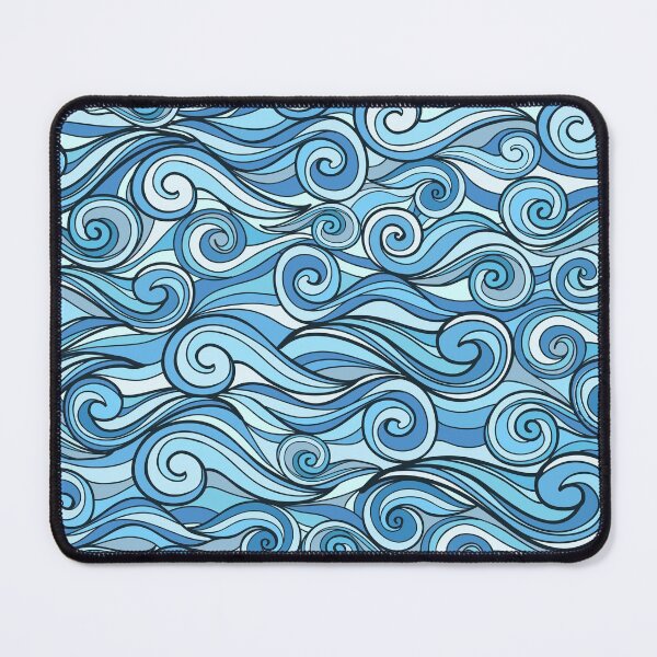 Item preview, Blue Ocean Waves Pattern designed and sold by Vector Scout Lab.