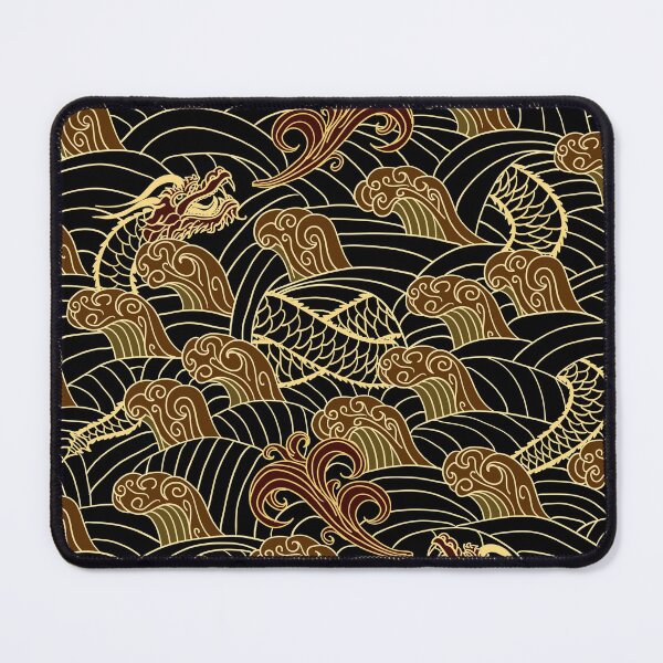 Item preview, Golden Japanese Dragons designed and sold by Vector Scout Lab.