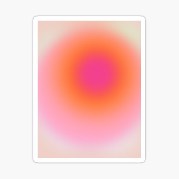 Pink And Orange Gradient Cute Aura Aesthetic Sticker
