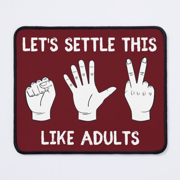 Item preview, Let's Settle This Like Adults Rock Paper Scissors designed and sold by GoaTeeGram.