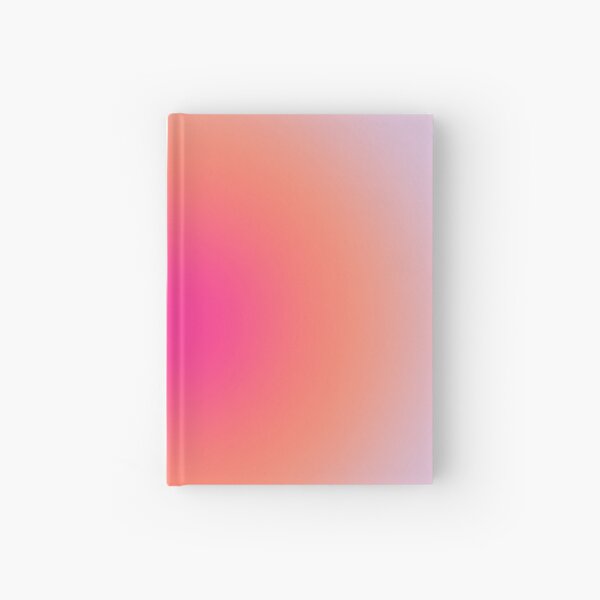 Colorful Gradient in Green Lilac Orange And Pink Aura Aesthetic Hardcover Journal
