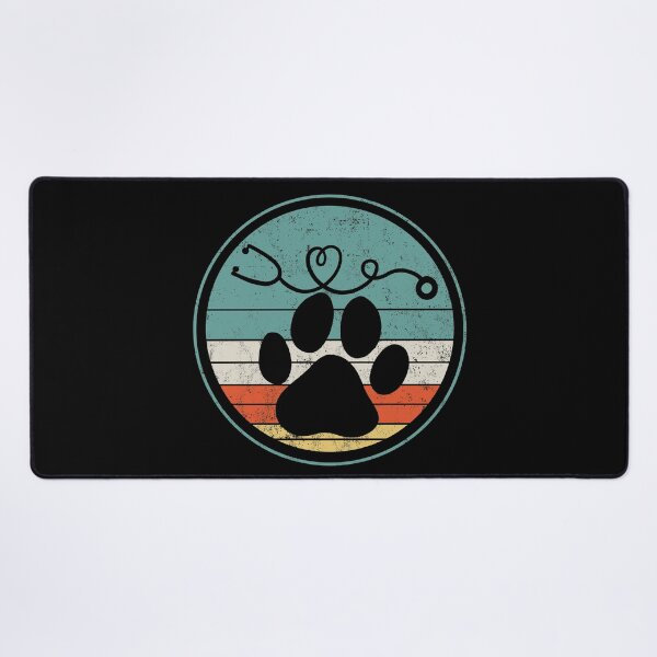 Item preview, Veterinarian Vet Tech Stethoscope Paw Retro designed and sold by Mealla.