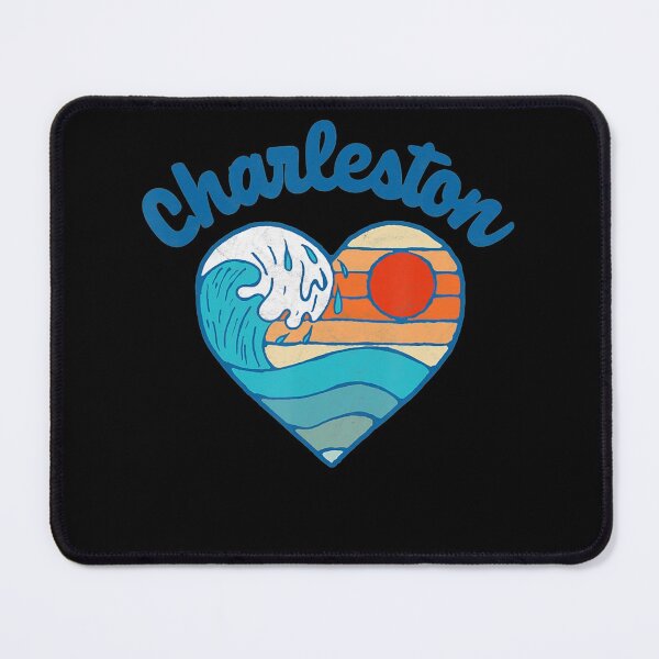 Item preview, Charleston SC Beach Lover Retro Heart Surf Wave designed and sold by IrenaKurz.