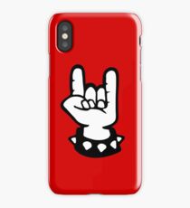 rock hand metal roll music iPhone Case