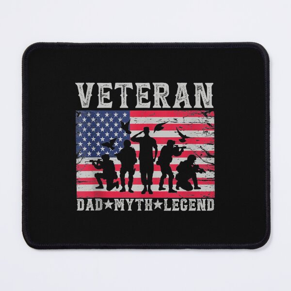 Item preview, Veteran Dad Myth Legend Patriotic U.S Flag Vintage Army designed and sold by Delores Kinder.