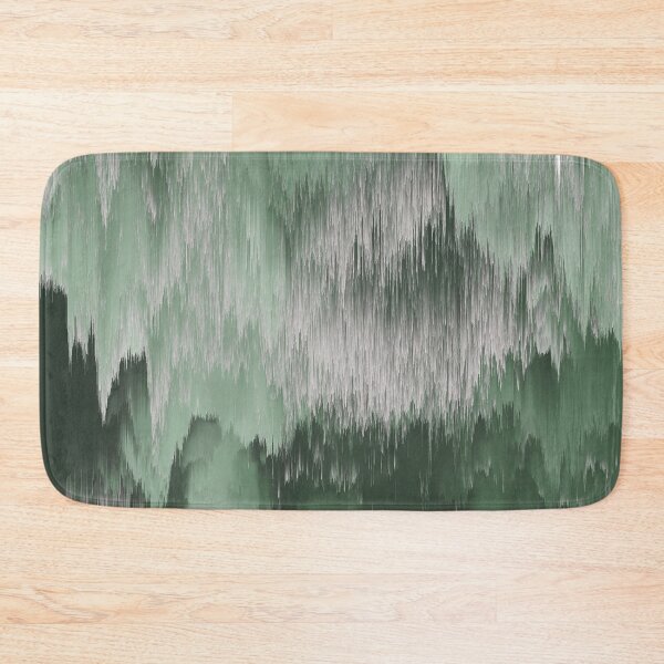 Item preview, Abstract Glitch Art in Dark Forest and Sage Green designed and sold by kasamor.