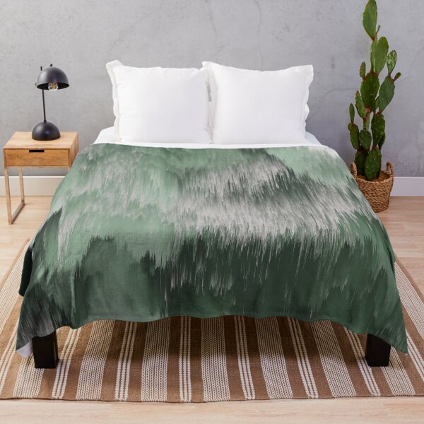 Item preview, Abstract Glitch Art in Dark Forest and Sage Green designed and sold by kasamor.
