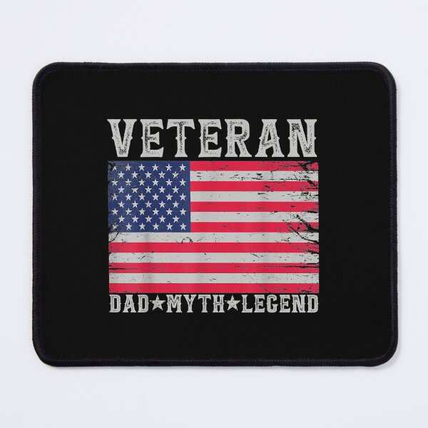 Item preview, Veteran Dad Myth Legend Patriotic U.S Flag Vintage designed and sold by Delores Kinder.