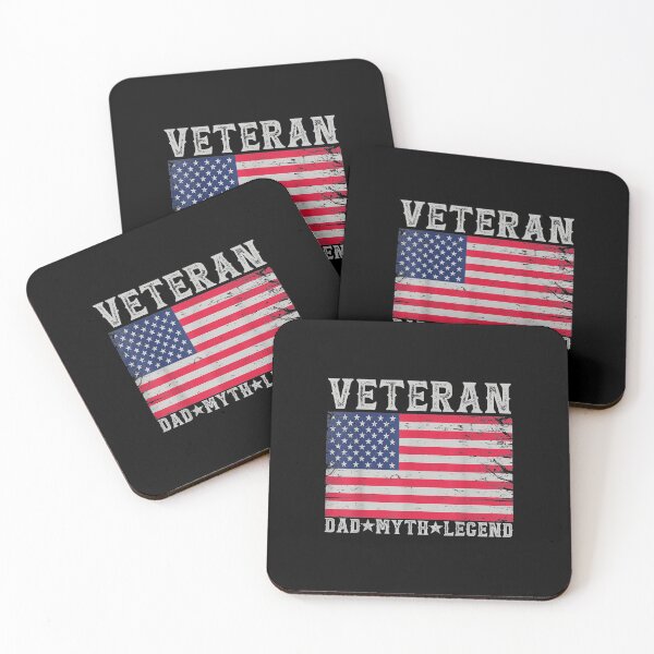 Item preview, Veteran Dad Myth Legend Patriotic U.S Flag Vintage  designed and sold by Delores Kinder.