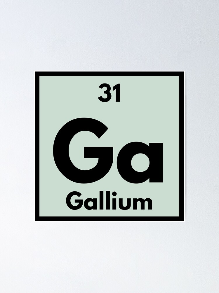 "Periodic Table element number 31 Ga Gallium" Poster for Sale by PeriodicBliss Redbubble