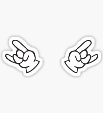 rock hand metal roll music Sticker