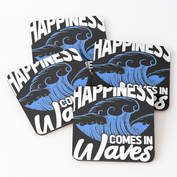 Item preview, Happiness Comes In Waves Kitesurfing Kiteboarding Surfer designed and sold by IrenaKurz.