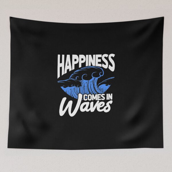 Item preview, Happiness Comes In Waves Kitesurfing Kiteboarding Surfer designed and sold by IrenaKurz.