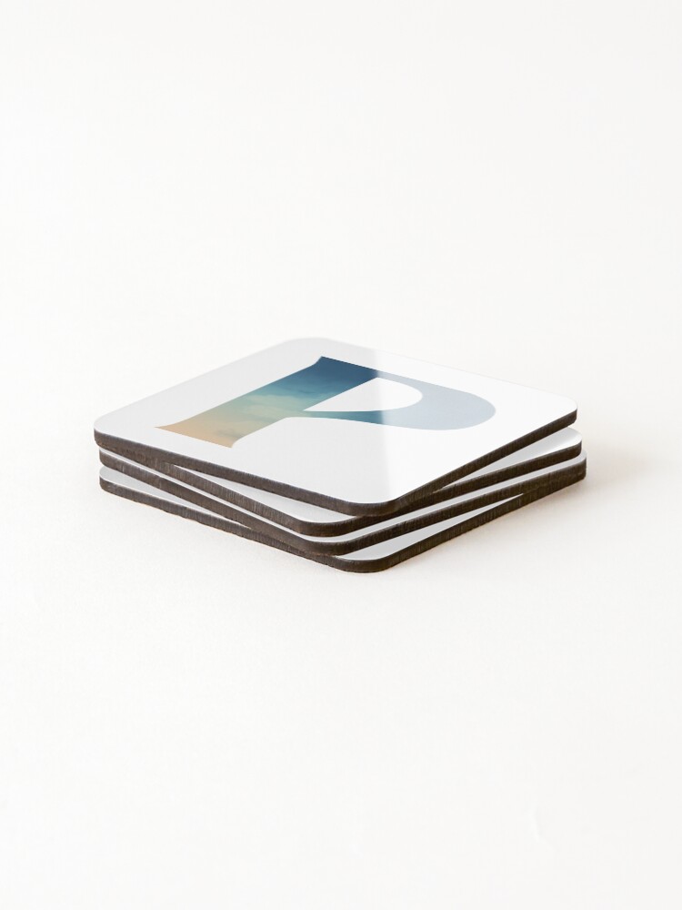 Thumbnail 4 of 5, Coasters (Set of 4), Letter P designed and sold by RafaTakami.