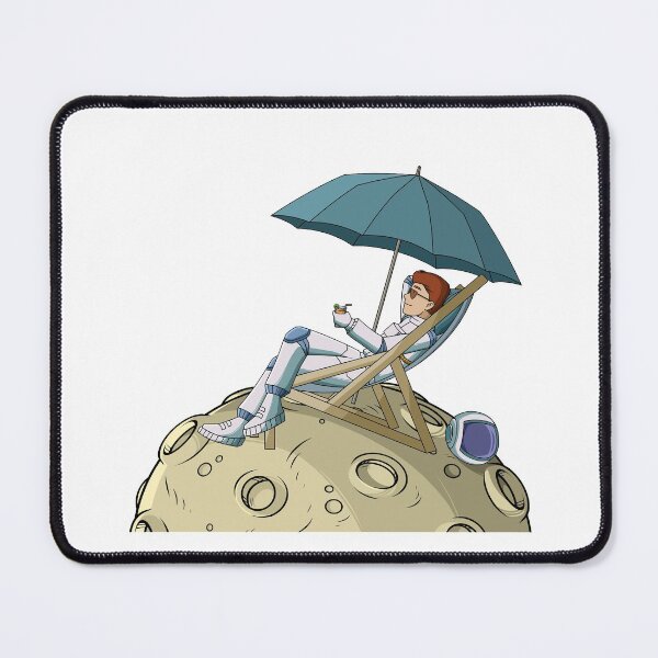 Item preview, Astronaut relaxing on the moon with a glass of orange juice designed and sold by kanvasdesign.
