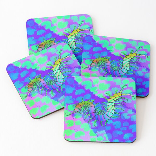 Item preview, Iridescent Centipede | Cheetah Print (Royal Blue/Medium Spring Green) designed and sold by techno-mantis.