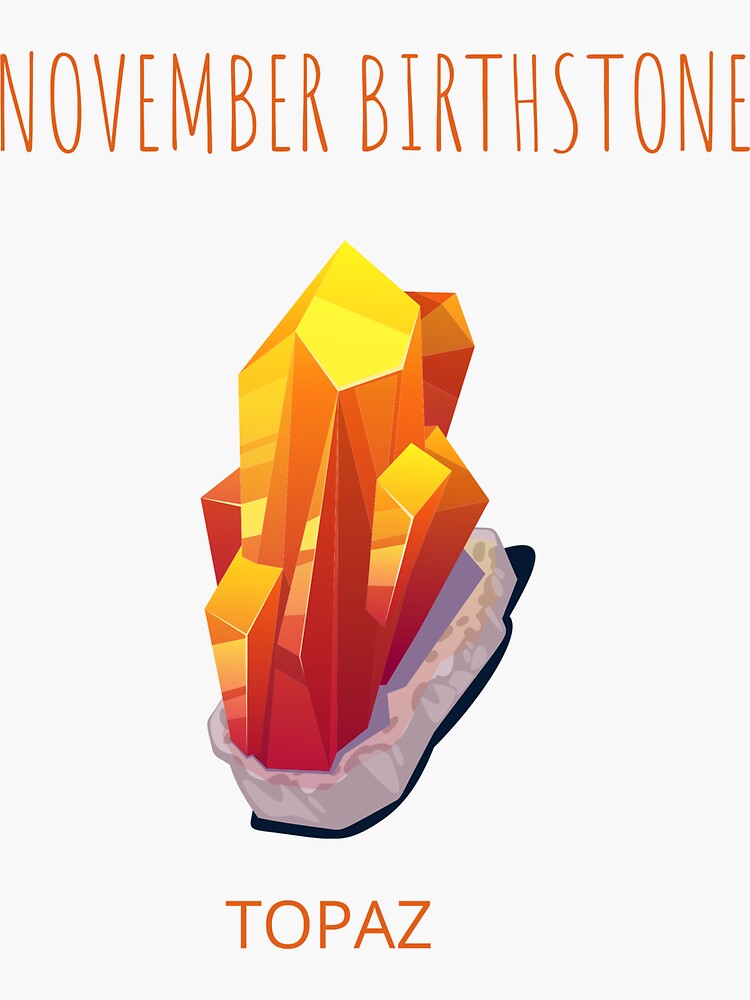 November Topaz Birthstone design | Sticker